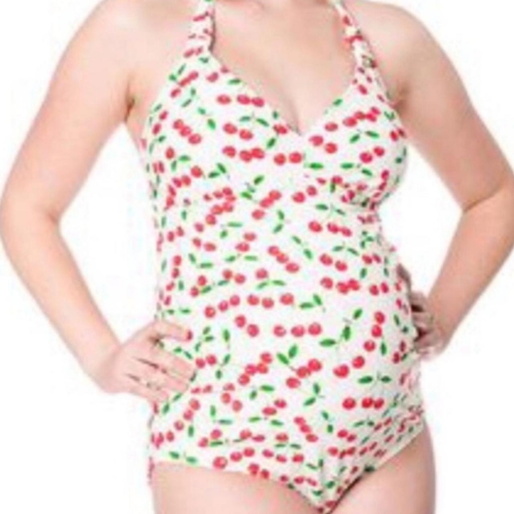 Motherhood Maternity Women's multi Cherry Swimsuit-one-piece